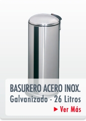 BASURERO PEDAL ACERO INOXIDABLE GALVANIZADO METAL - HAILO CHILE